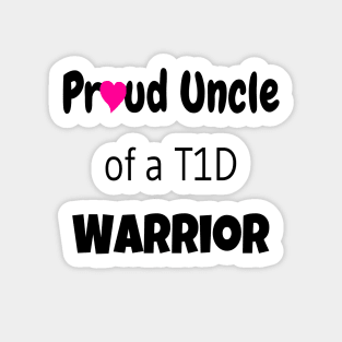 Proud Uncle Black Font Pink Heart Sticker